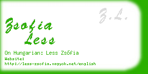 zsofia less business card