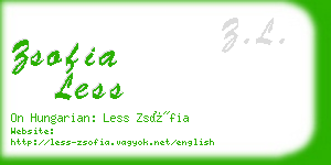 zsofia less business card